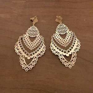 Gold Rue 21 chandelier earrings